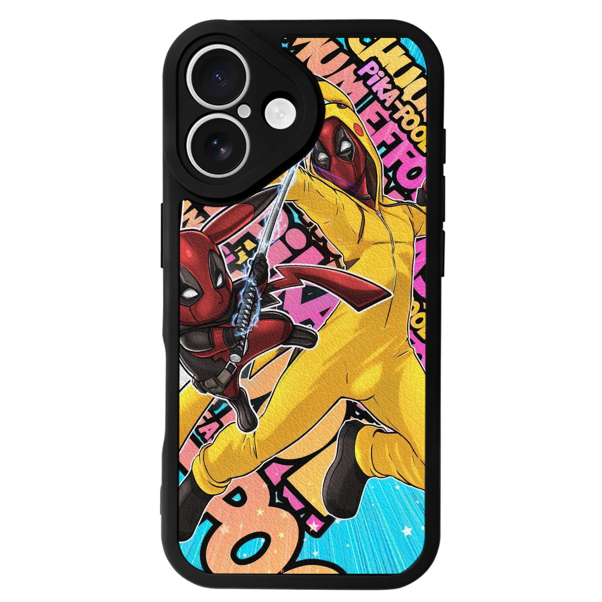 （画像用） Deadpool デッドプール 【iPhone 16シリーズ対応】シリコンスマホケース（レザー調） 材質：シリコン